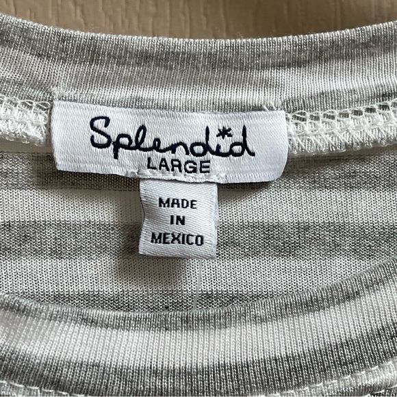 NWT SPLENDID Set bundle of two women t-shirts crop and Alternative Sz L - Picture 7 of 14